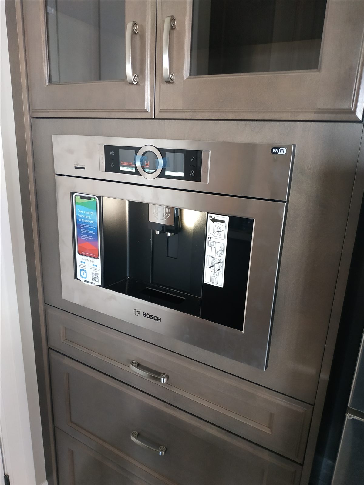 Built-in Bosch kitchen appliance installation