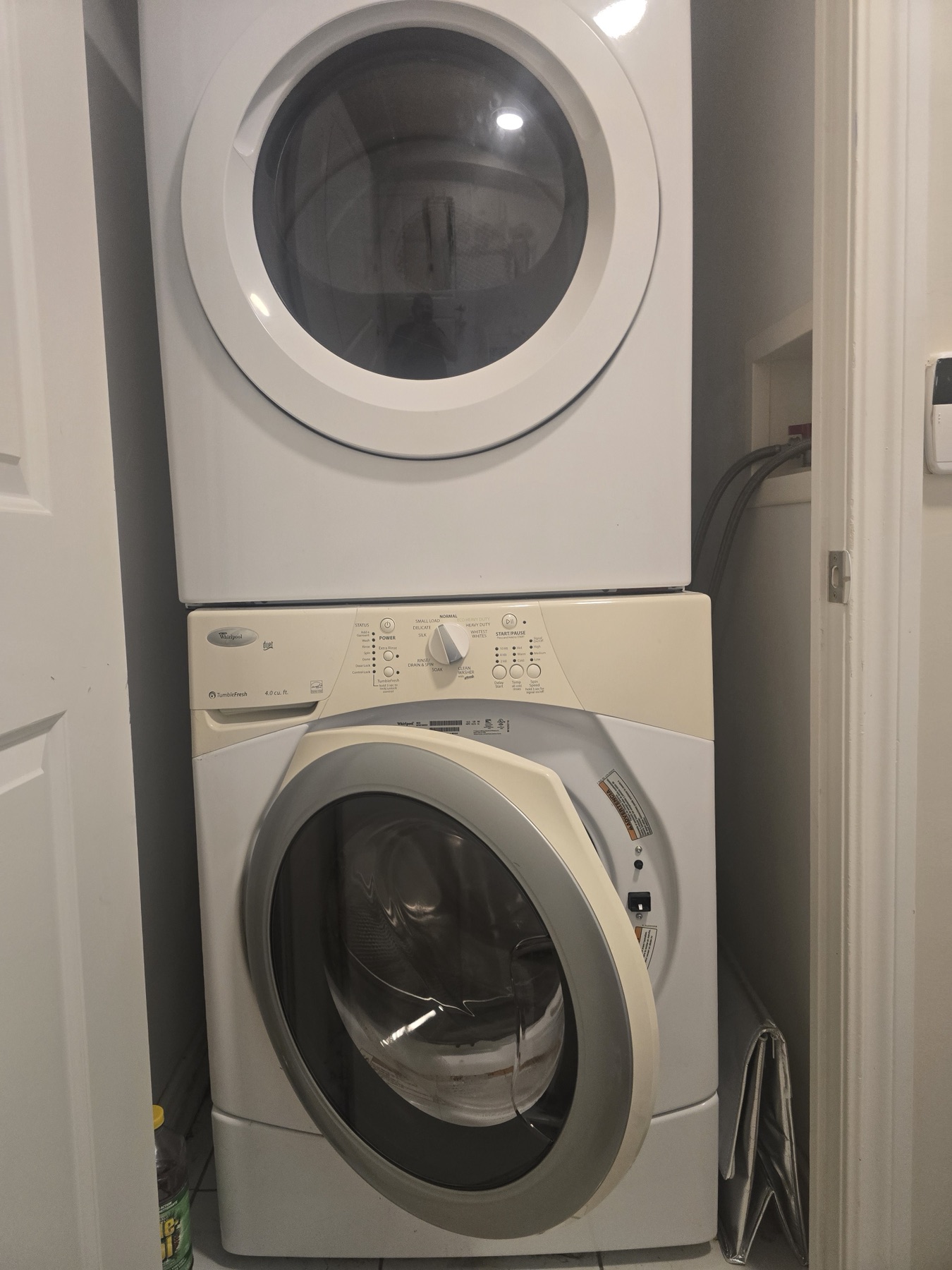 Whirlpool front-load washer reassembled after door gasket replacement